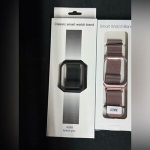 Smart Watch Band - Space Grey and pink